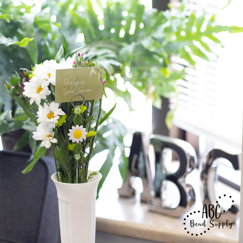 Beadable Flower Bouquet Pick w/Card Holder