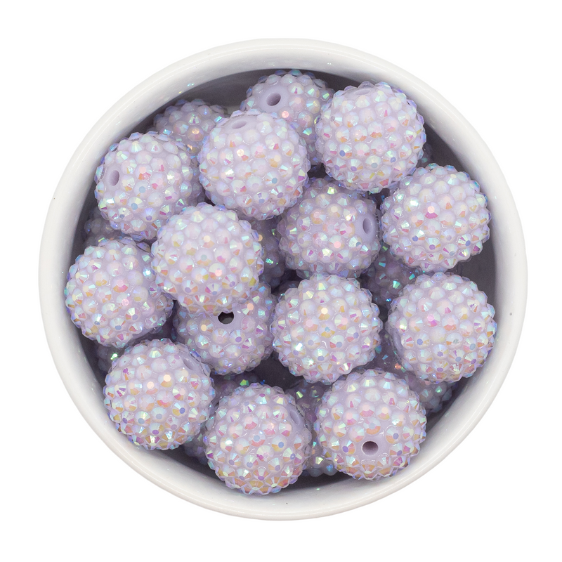 Lavender Rhinestone Beads 20mm (Package of 10)
