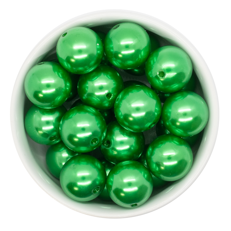 Kelly Green Pearl Beads 20mm