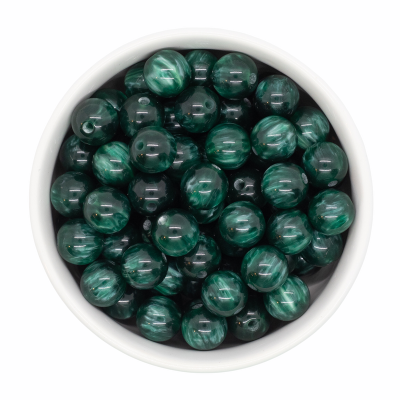 Hunter Green Pearly Luster Beads 12mm (Package of 20)