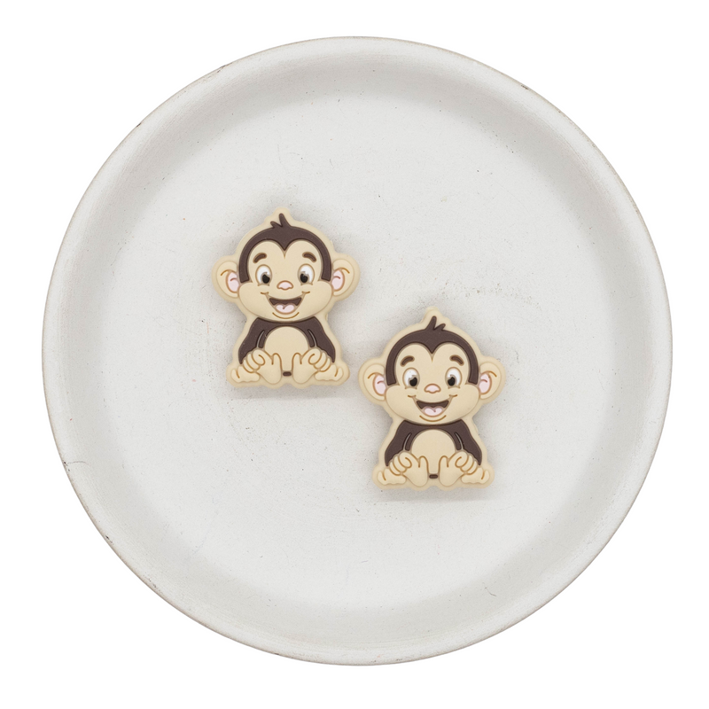 Monkey Silicone Focal Bead 30x25mm