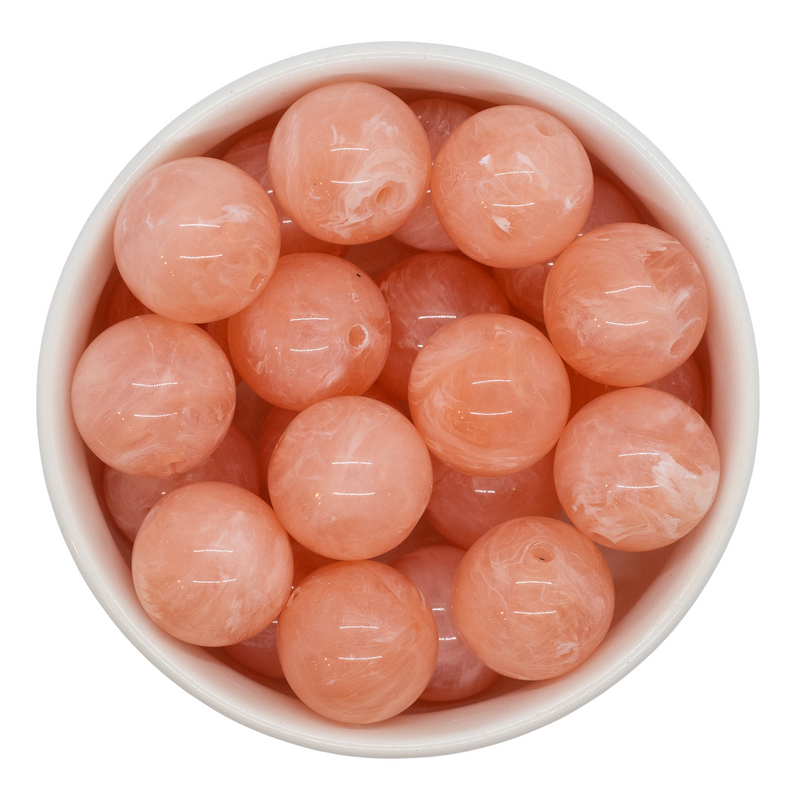 Peach Marble Beads 20mm (Package of 10)