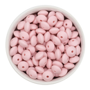Powder Pink Silicone Lentil Beads 7x12mm (Package of 20)