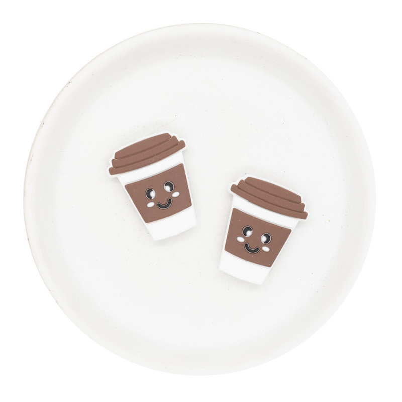 To Go Mug Silicone Focal Bead 25x30mm
