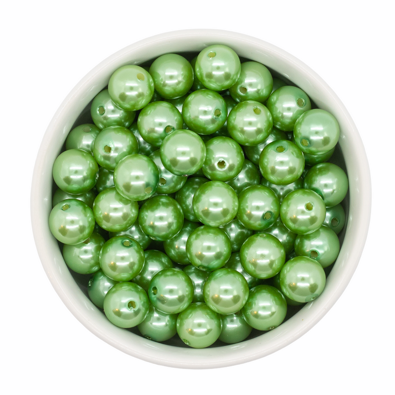Spring Green Pearl Beads 12mm (Package of 20)