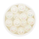 Antique White Iridescent Crackle Beads 20mm (Package of 10)