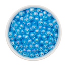 Turquoise Translucent Iridescent Beads 8mm (Package of Approx. 50 Beads)