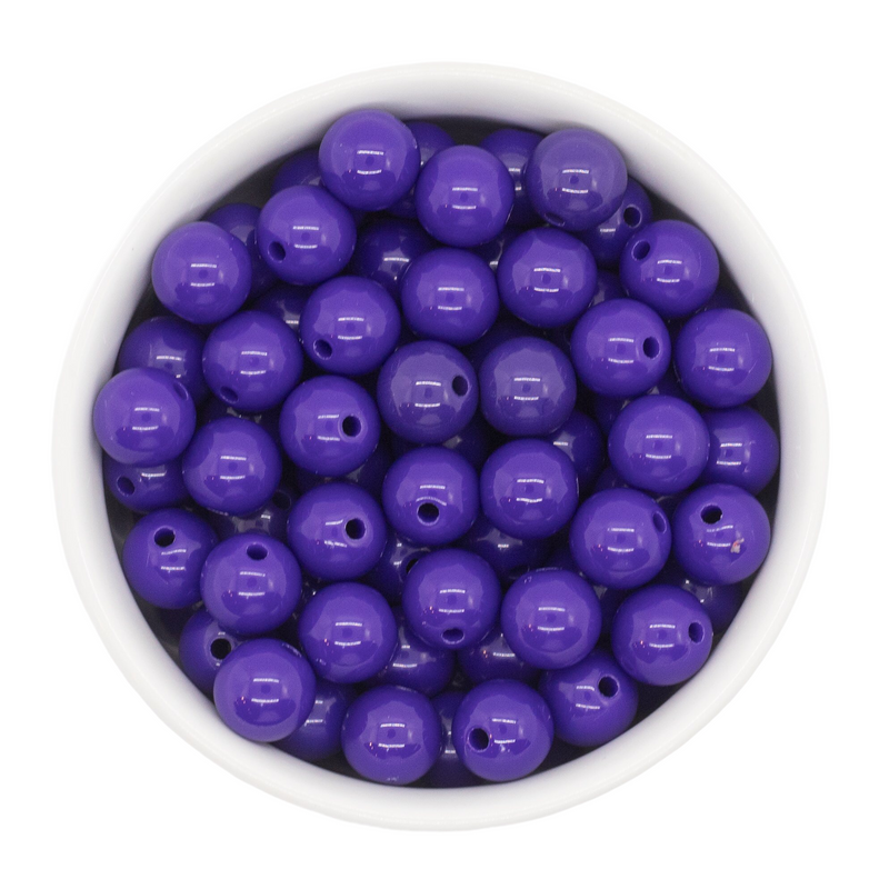 Ultraviolet Solid Beads 12mm (Package of 20)