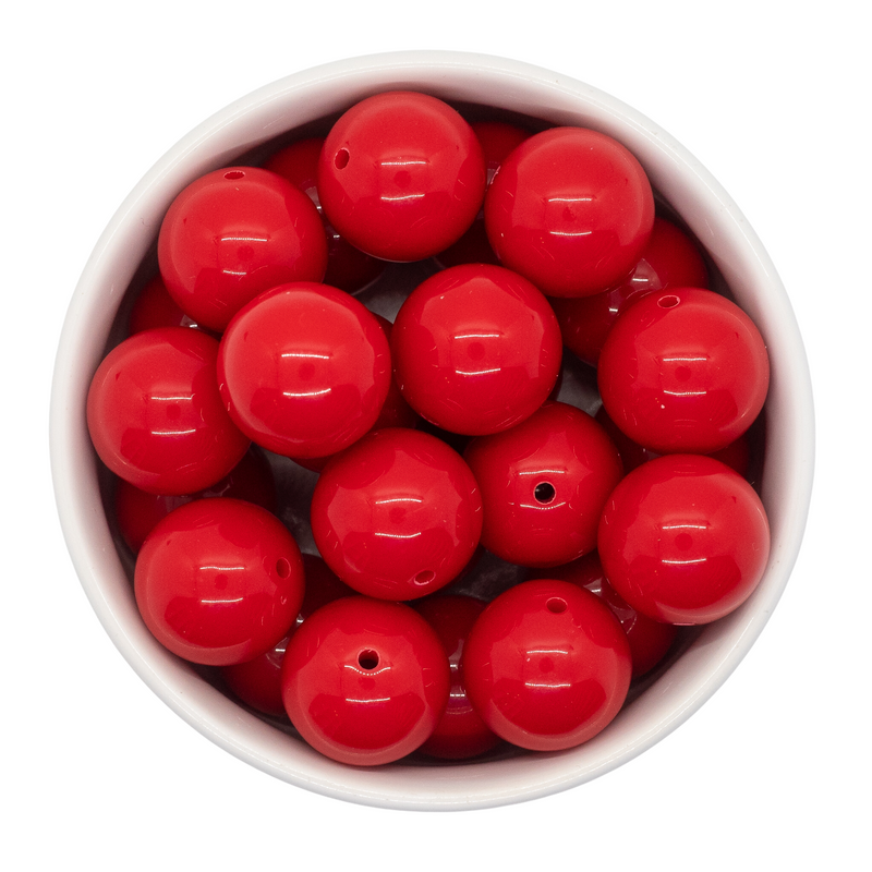 Red Solid Beads 20mm (Package of 10)