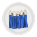 Royal Blue Tassel w/Silver Cap 50mm (Package of 5)