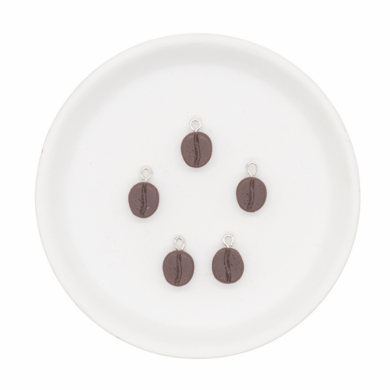 Coffee Bean Resin Charm 10x12mm