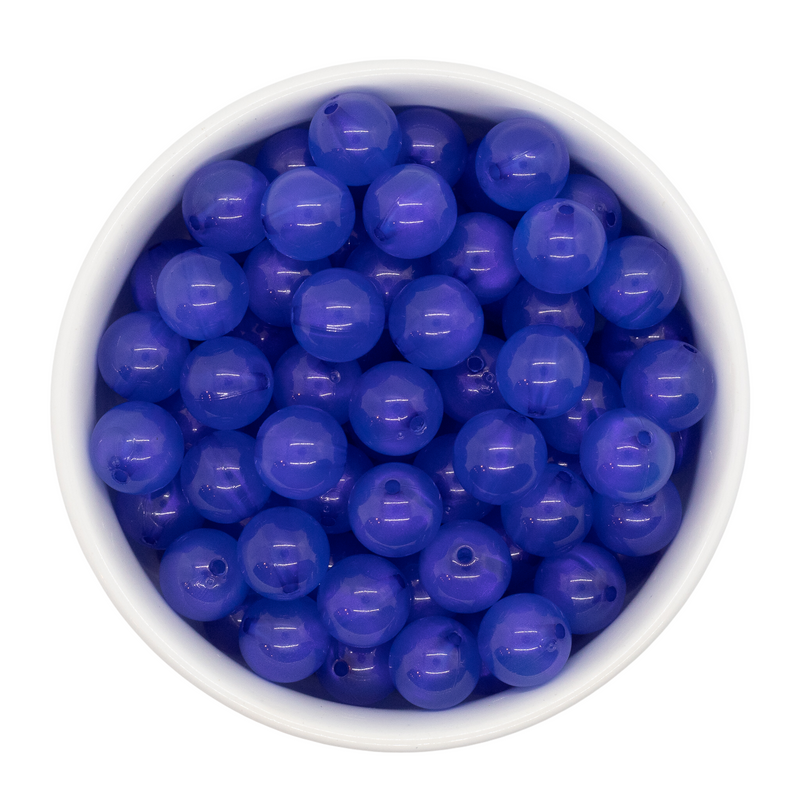 Royal Blue Translucent Shimmer Beads 12mm
