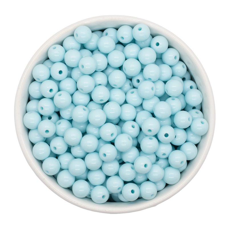 Arctic Blue Solid Beads 8mm (Package of Approx. 50 Beads)
