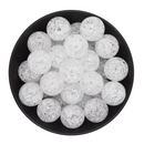 Clear/White Crackle Beads 20mm (Package of 10)