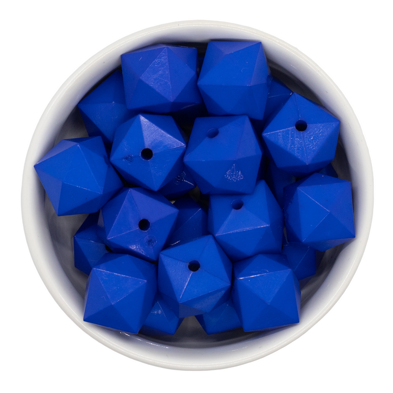 Royal Blue Solid Cube Beads 20mm (Package of 10)