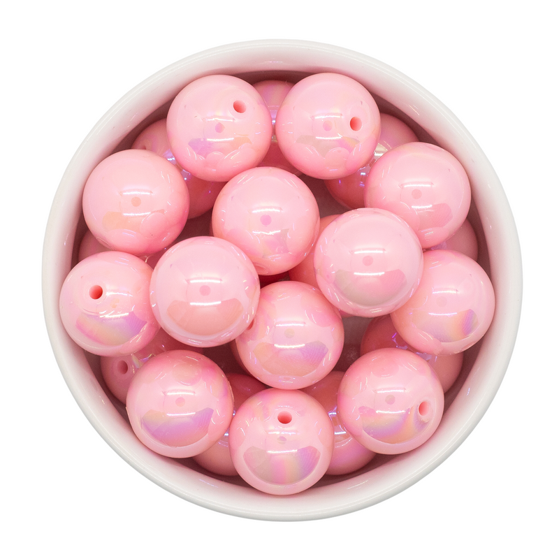 Light Pink Iridescent Beads 20mm (Package of 10)