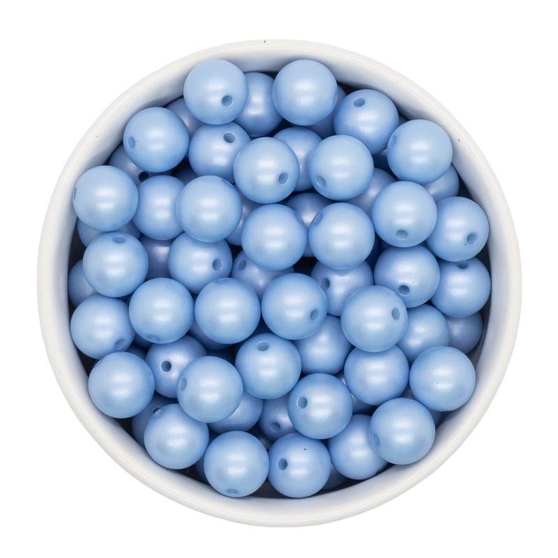 Sky Blue Matte Beads 12mm