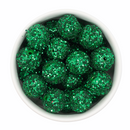 Emerald Green Chunky Glitter Beads 20mm (Package of 10)