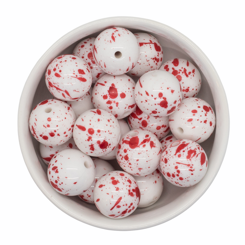 Blood Splatter Beads 20mm (Package of 10)