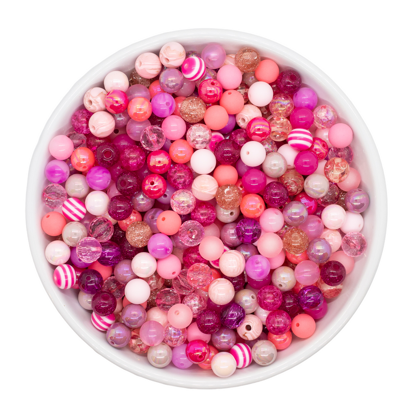 Shades of Pink Random 12mm Bead Mix