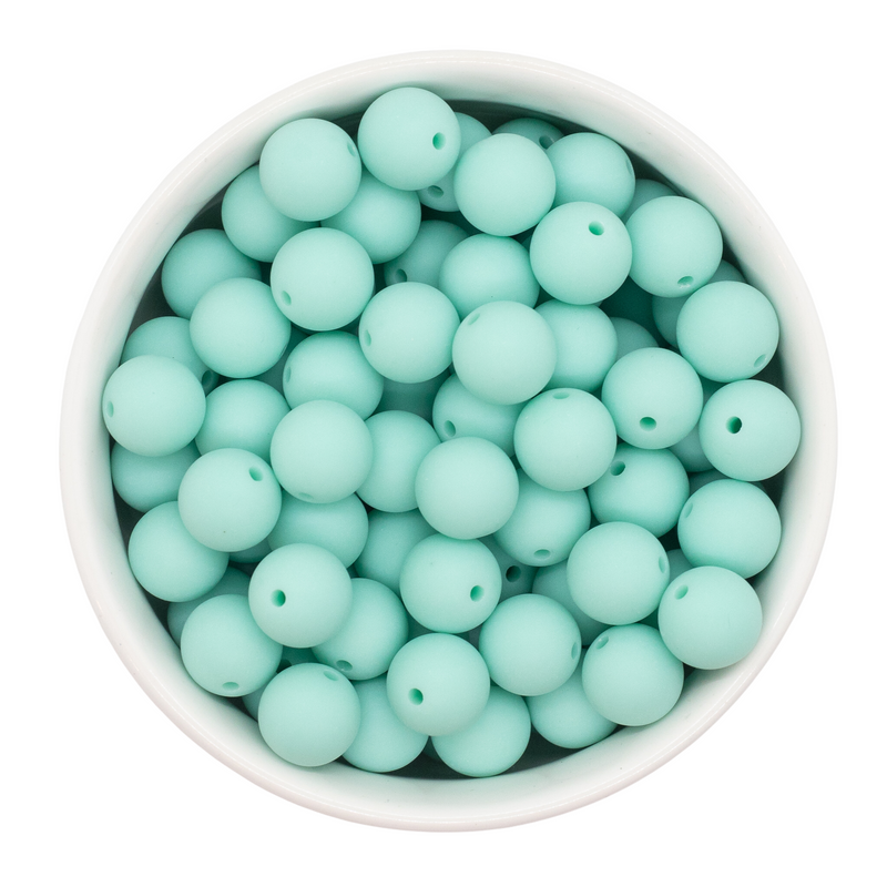Fresh Mint Chalk Matte Beads 12mm