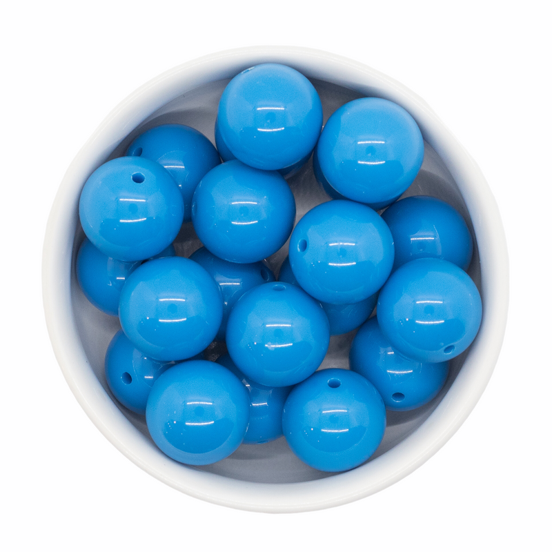 Cerulean Blue Solid Bead 20mm