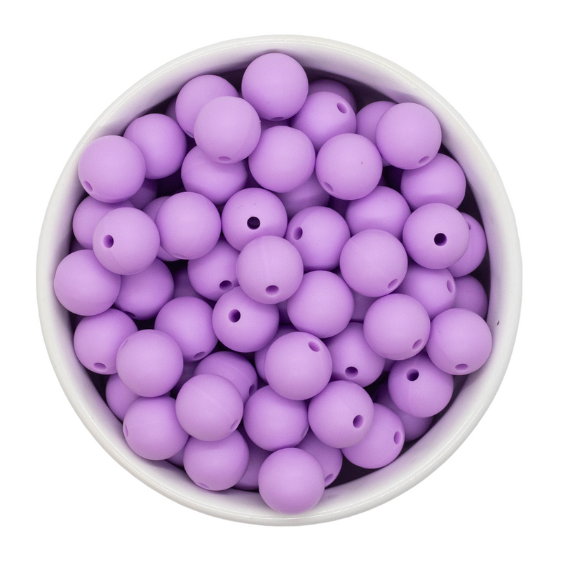 Lilac Silicone Beads 12mm (Package of 20)