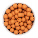 Burnt Orange Silicone Beads 12mm (Package of 20)