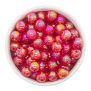 Cardinal Red Iridescent Crackle Beads 12mm (Package of 20)