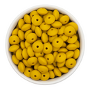 Mustard Silicone Lentil Beads 7x12mm (Package of 20)