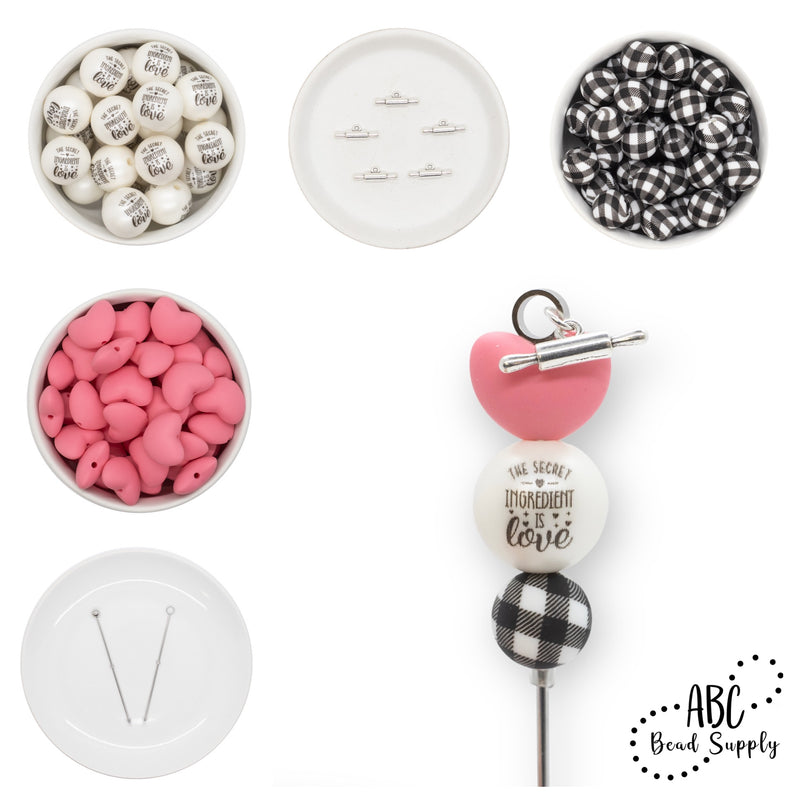 Rolling Pin Charm 8x21mm