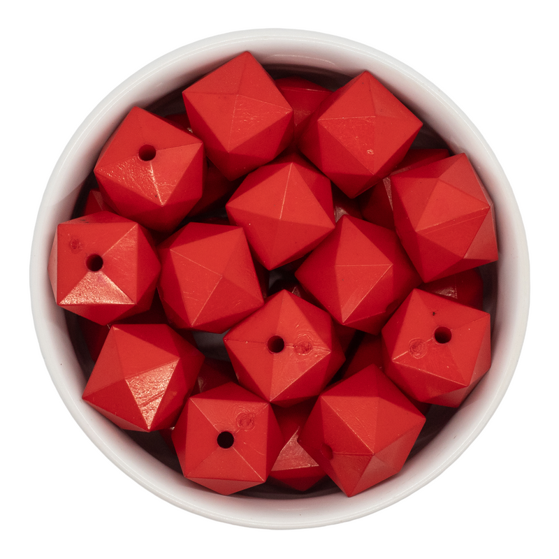 Red Solid Cube Beads 20mm (Package of 10)