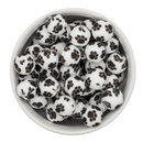 Paw Printed Silicone Beads 15mm (Package of 10)