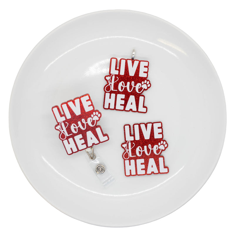 Live Love Heal Acrylic Accent 50x44mm (Package of 1)