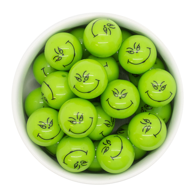 You're a Mean One Printed Beads 20mm