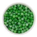 Green Jelly Marble Beads 8mm (Package of Approx. 50 Beads)