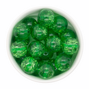 Kelly Green Translucent Tinsel Beads 20mm (Package of 10)