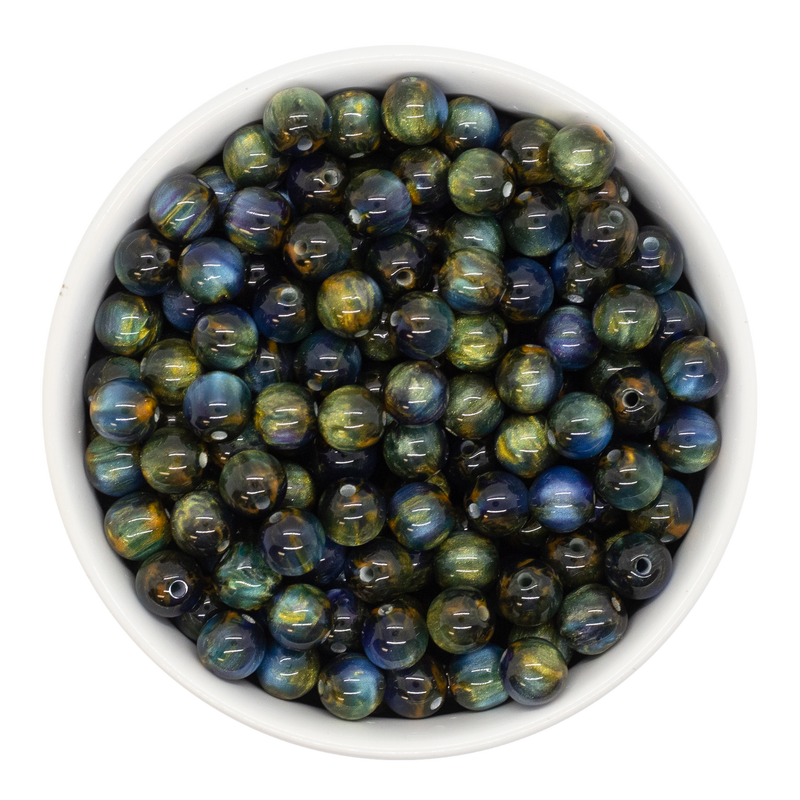 Navy Galaxy Beads 8mm (Package of Approx. 50 Beads)