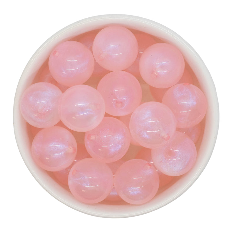 Light Pink Translucent Shimmer Beads 20mm (Package of 10)