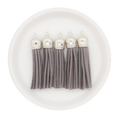 Grey Tassel w/Silver Cap 50mm (Package of 5)