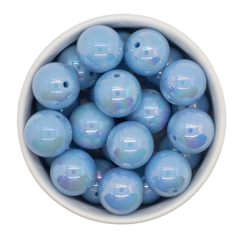 Sky Blue Iridescent Beads 20mm (Package of 10)