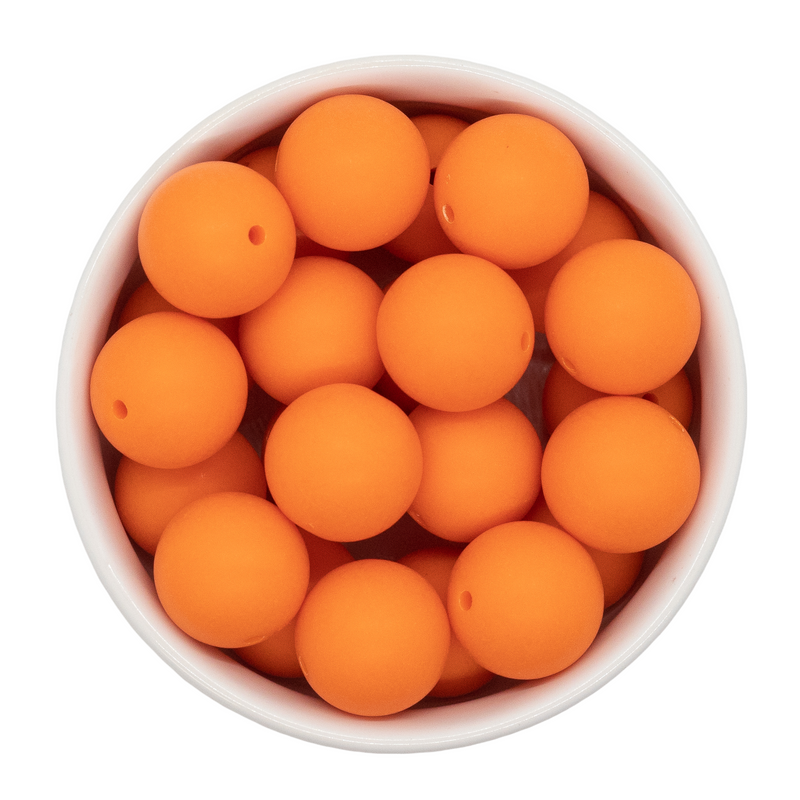 Orange Chalk Matte Beads 20mm (Package of 10)