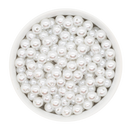 White Pearl Beads 8mm (Package of Approx. 50 Beads)