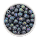 Fossil Grey Iridescent Beads 12mm (Package of 20)