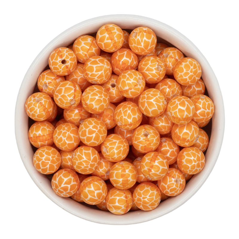 Giraffe Printed Beads 12mm