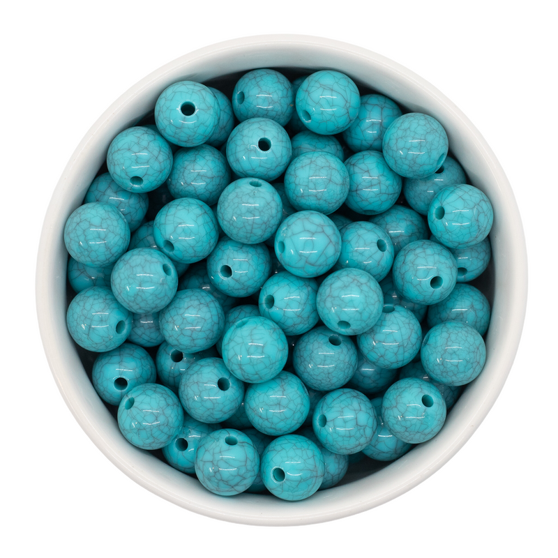Teal Faux Stone Beads 12mm (Package of 20)