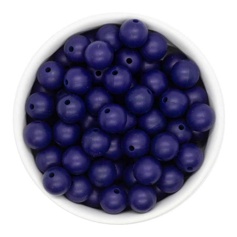 Indigo Silicone Beads 12mm (Package of 20)