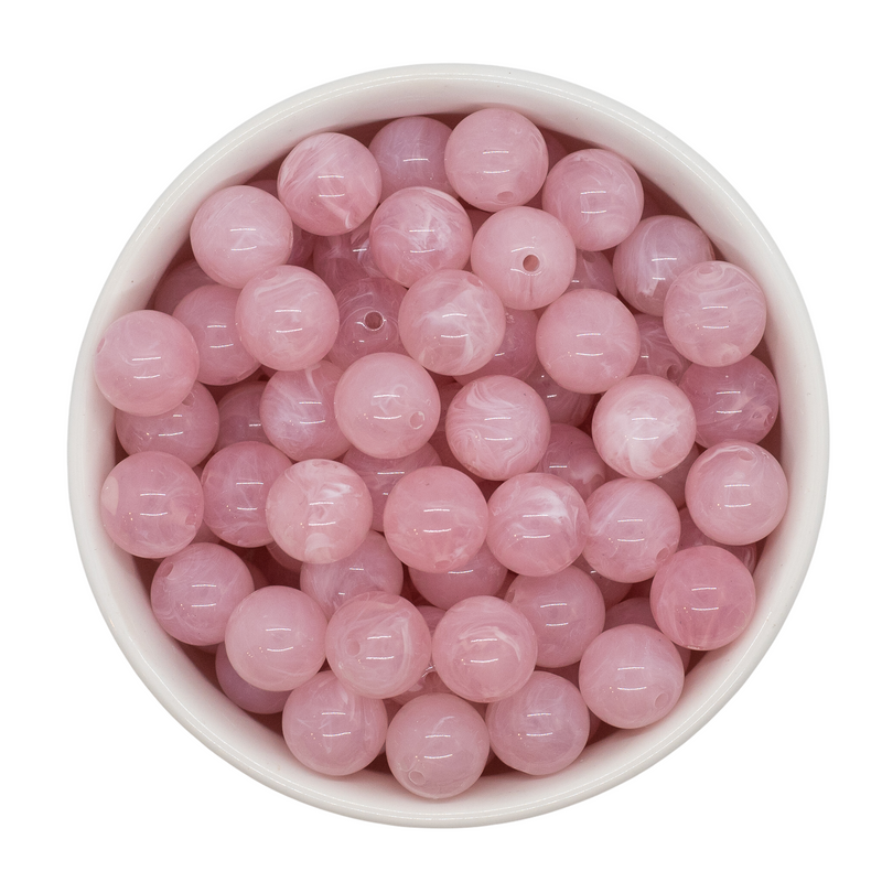 Light Pink Marble Beads 12mm