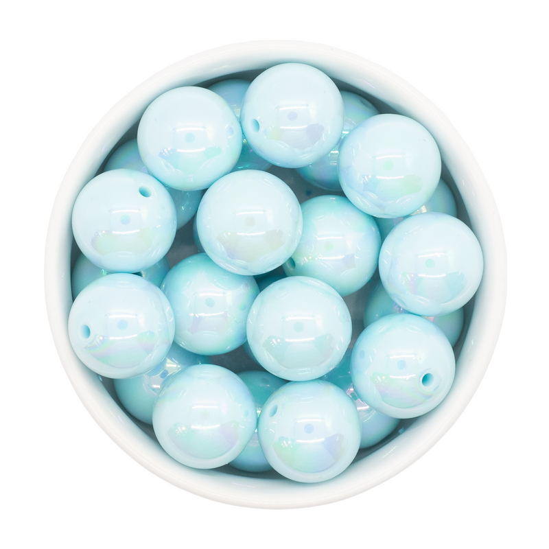 Arctic Blue Iridescent Beads 20mm (Package of 10)