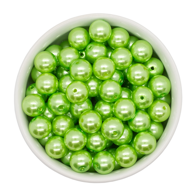 Chartreuse Pearl Beads 12mm